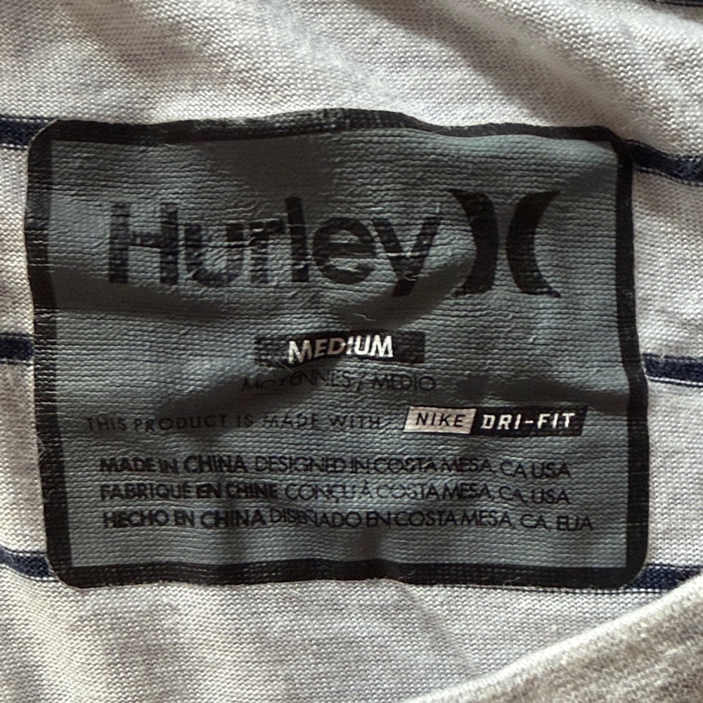 Hurley x Nike Striped Dri-Fit Tee Collab - Picture 2 of 2